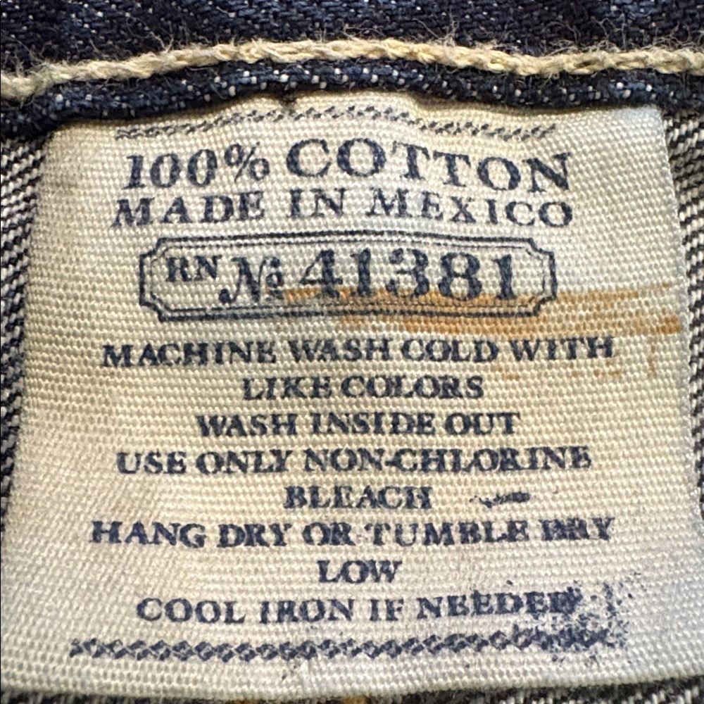 Polo Ralph Lauren Dark Wash Denim Jeans - Yellow Stitch 32x 32 Rn41381 cotton - Picture 4 of 11
